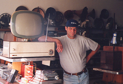 Bob with vintage computer equipment